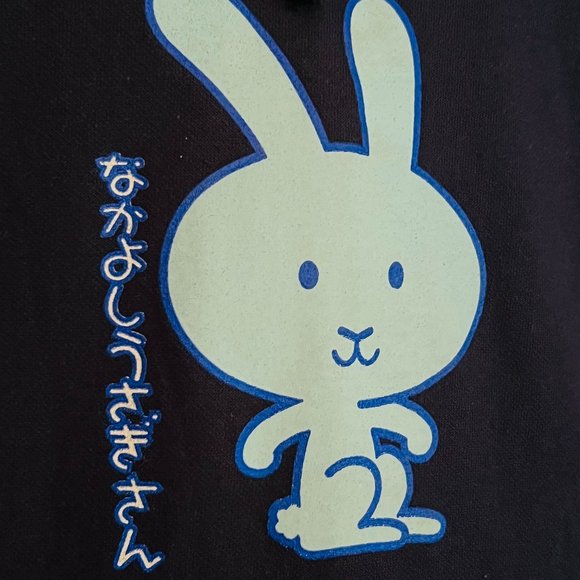 RARE DAWLS HOODIE / FUNNY BUNNY JAPAN Vintage 90s Skateboarding + Y2K!!! - Picture 10 of 11
